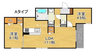 Clashist墨江の物件間取画像